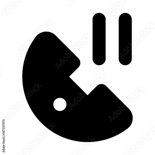 Phone Pause Icon Filled