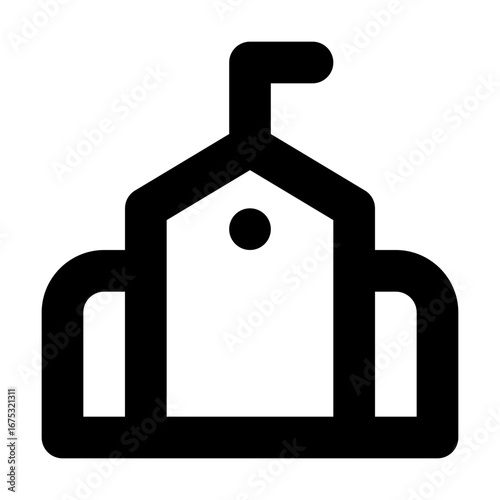 School Icon Broken Line