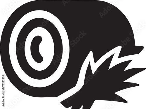 Hay bale silhouette vector icon design, perfect for farming, agriculture, harvest and rural themes.