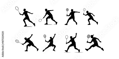 collection of basketball player silhouette illustrations