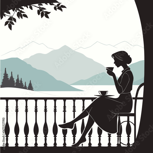 At the moment of drinking tea, the beauty of nature outside fills the mind with immense fascination.