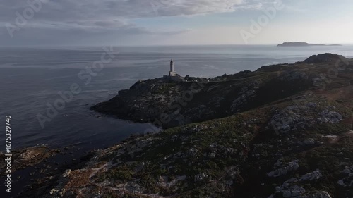 Faro de Punta Nariga en Malpica de Bergantiños, A Coruña, Galicia