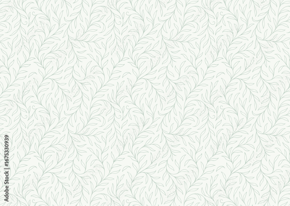 Fototapeta premium Botanical Leaf Pattern Background – Elegant Seamless Design 