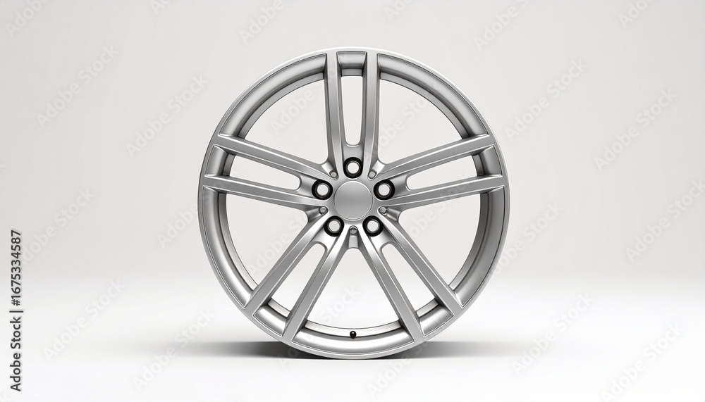 Obraz premium 3d render of a chrome wheel