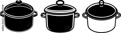 Rice cooker set, Set of rice cookers, rice cooker collection, Vector of rice cookers, rice cooker silhouette, rice cooker isolated on white background