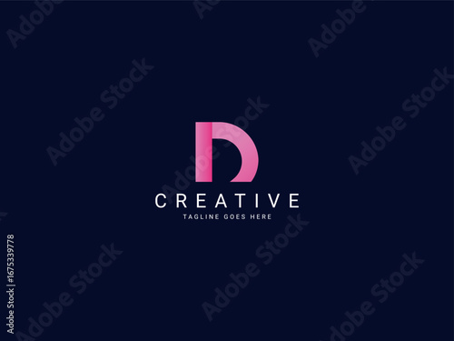 d modern letter logo	
