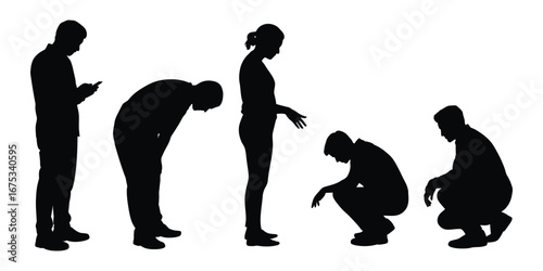 Vector Man Silhouette – Black Male Figure Isolated on White Background – Human Shape Illustration for Design, Logo, Poster, and Minimal Graphic Art Projects