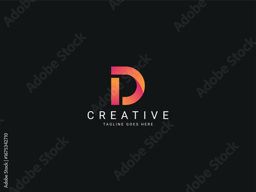 d modern letter logo	