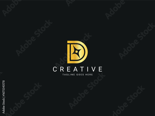 d modern letter logo	