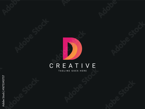 d modern letter logo	