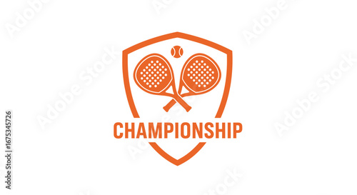 Symbolizing sports excellence, a minimalist paddle championship emblem design
