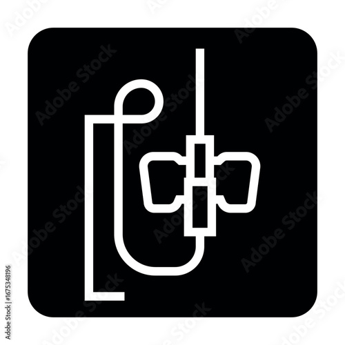 catheter black line icon for digital and print projects.