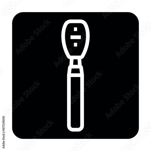 ophthalmoscope black line icon for digital and print projects.