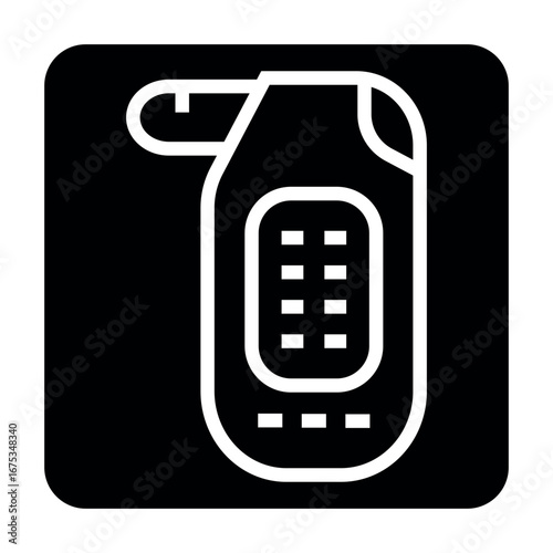 spirometry black line icon for digital and print projects.