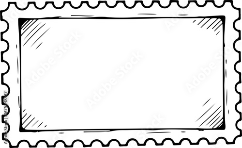 Vintage sketch stamp frame vector illustration