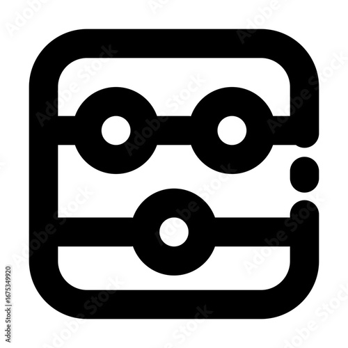 Abacus Icon Broken Line
