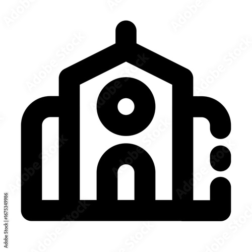 School Icon Broken Line