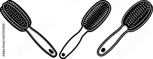 Cleaning brush set, Set of brushes, brush collection, Vector of brushes, brush silhouette, brush isolated on white background