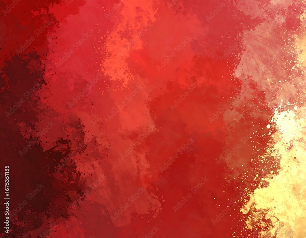 Fototapeta premium Vibrant crimson symphony, textural brushstrokes create dynamic artful composition with hues