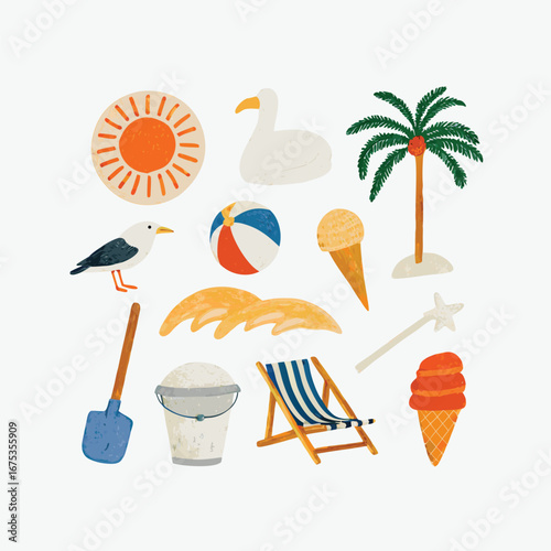 Summer Beach Holiday Fun Activities Collection