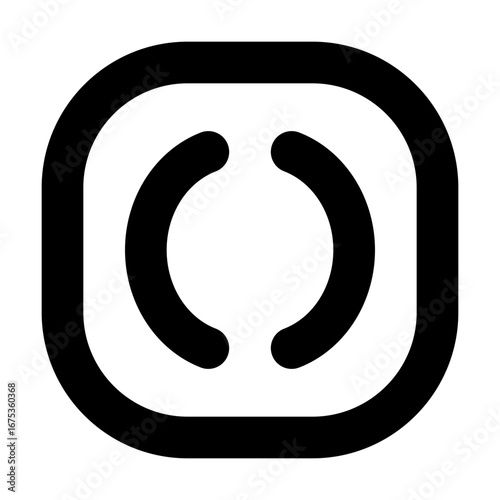 Regular Brackets Filled Icon
