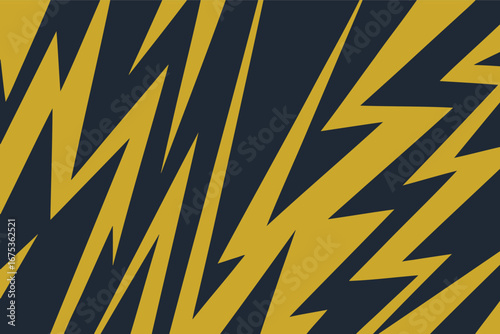 Yellow Lightning Bolt Pattern on Navy Blue Background,Electric Thunderbolt Pattern – Sharp Yellow on Dark Navy,Dark and Vibrant Zigzag Design Backdrop
