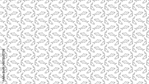 Seamless shark pattern background, ocean animal vector illustration, marine life design