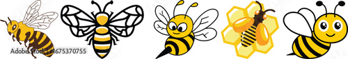 Bee icon.Symbol silhouette of a honey bee sign.Bee Honey Icon Honey bee in flight illustration bee solid icon illustration vector graphic Bee icon vector on the white background. Flying honey bee icon
