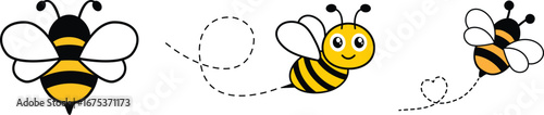 Bee icon.Symbol silhouette of a honey bee sign.Bee Honey Icon Honey bee in flight illustration bee solid icon illustration vector graphic Bee icon vector on the white background. Flying honey bee icon