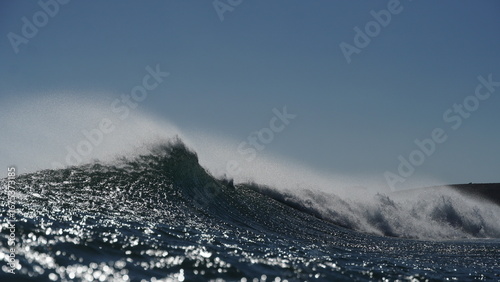 big waves breaking very hard
