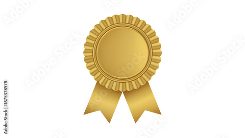 Elegant gold award ribbon, perfect for celebrating achievement and success