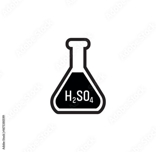 Laboratory glass with H2SO4	
