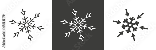 auto frost, flat and linear set icons, automatic freeze, icon, images, simple symbols vector illustration