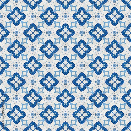 blue ethnic ikat geometric seamless pattern. design for background, notebook cover, carpet, cloth, batik, textile, paper print, sarong, card, floor, curtain, fabric print, ceramic