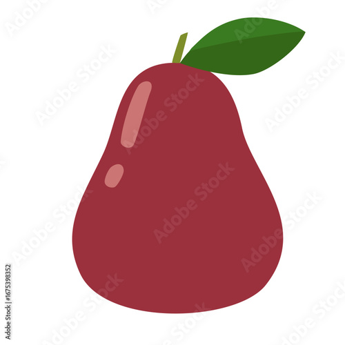 A ripe pear, with its smooth skin and juicy flesh, ready to be sliced or eaten raw.