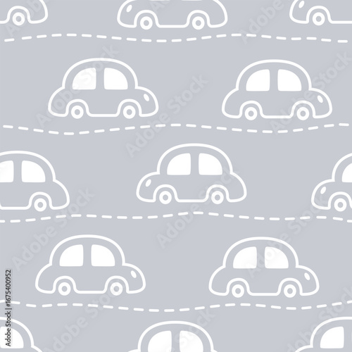 cute car seamless pattern design for background, wallpaper, textile design, fabric, card, wrapping paper, carpet, notebook, diary cover, blanket, blanket for kids, decorative and etc.