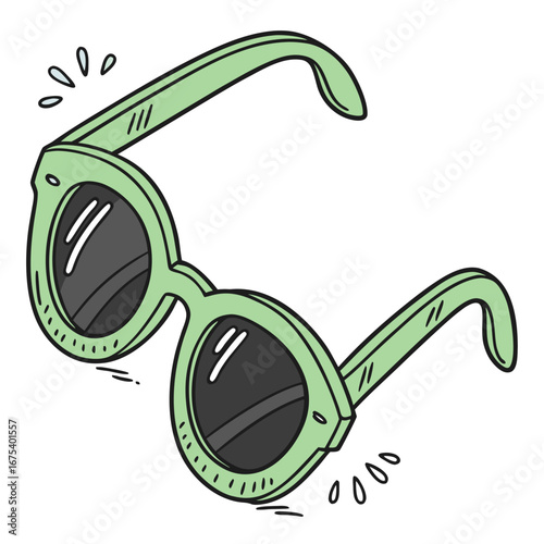 Round Sunglasses - Graphic Asset.


