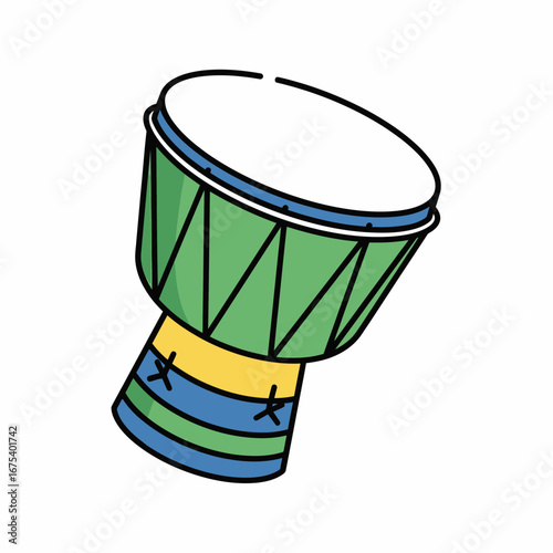 Isolated Flat Design Element for Cultural Music Projects