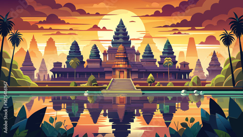 Angkor Wat, Cambodia
Rising towers reflect in tranquil waters, intricate bas-reliefs cover endless corridors, and golden sunlight illuminates Cambodia’s Angkor Wat, a masterpiece of sacred architectur