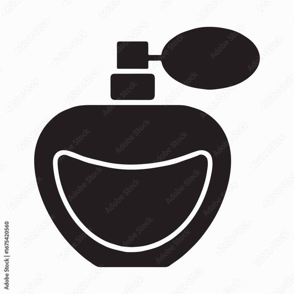 Obraz premium Perfume Bottle Solid Icon Beauty Symbol