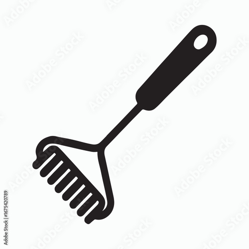 Potato Masher Solid Icon Household Kitchenware