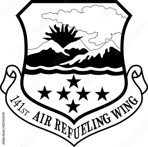 141st Air Refueling Wing Air Force Badge 
