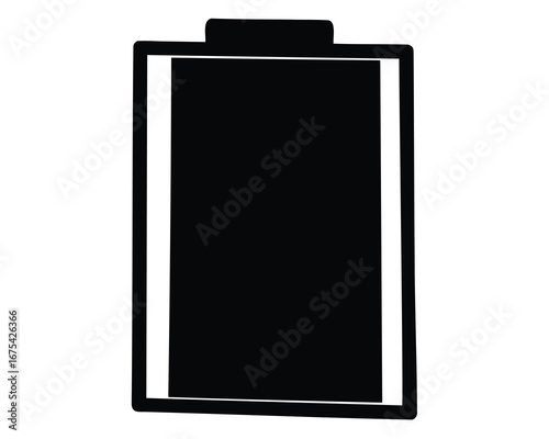 Stylized black and white battery symbol representing power and energy levels