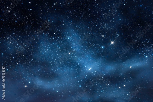 Deep night sky, speckled with stars and nebulae