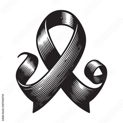 Ribbon Label Emblem Retro Silhouette
