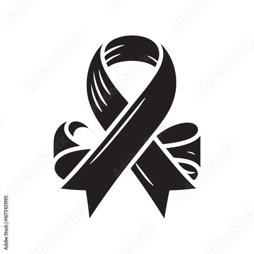 Ribbon Label Emblem Retro Silhouette