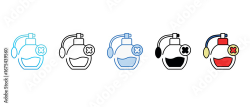 No Synthetic Fragrance icon design with white background stock illustration