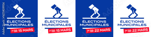 Elections municipales française à 2 tours / 15 et 22 mars 2026