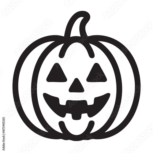 jack o lantern halloween pumpkin outline icon
