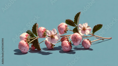 Pink magnolia and lily flowers blossom in the spring garden, showcasing nature's beauty on the tree branches